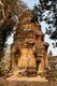 Cambodia: One of two brick towers to the west of the main central pyramid, Bakong, Roluos Complex, Angkor